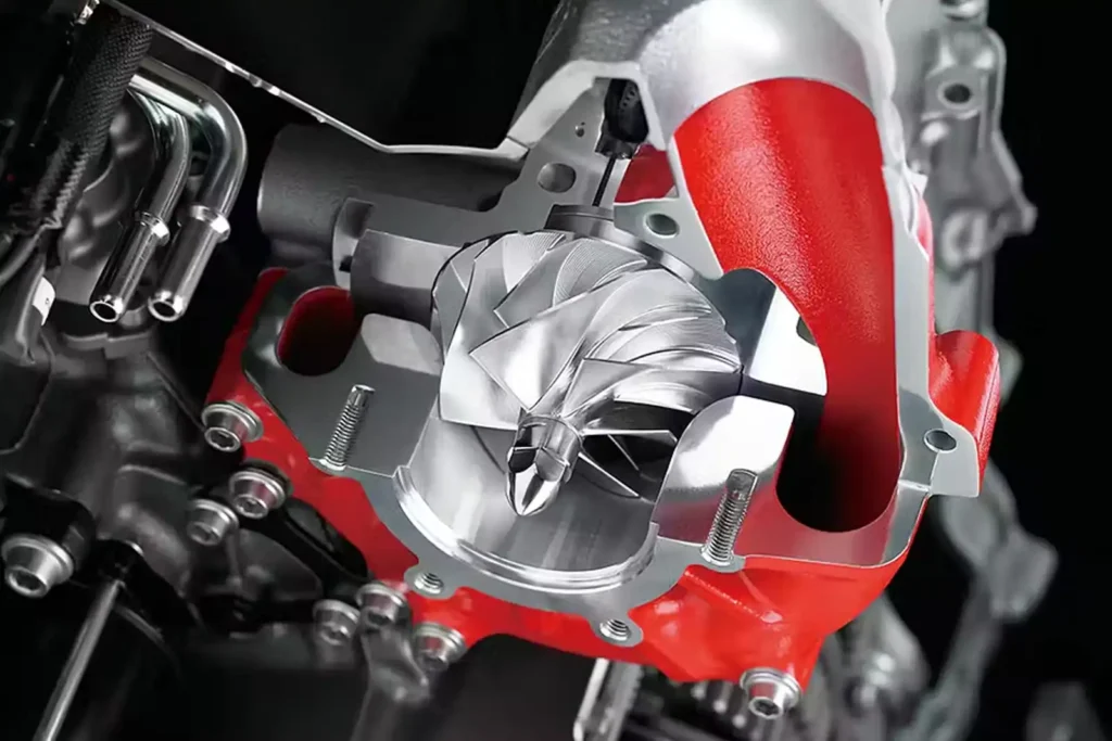Und hier das Teil, das für die 326 PS verantwortlich ist, der Kompressor der H2R