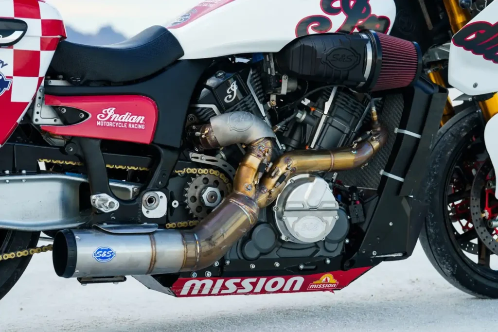 Der getunte Indian Powerplus V2-Motor, der seinen Teil zum Bonneville Rekord beigetragen hat