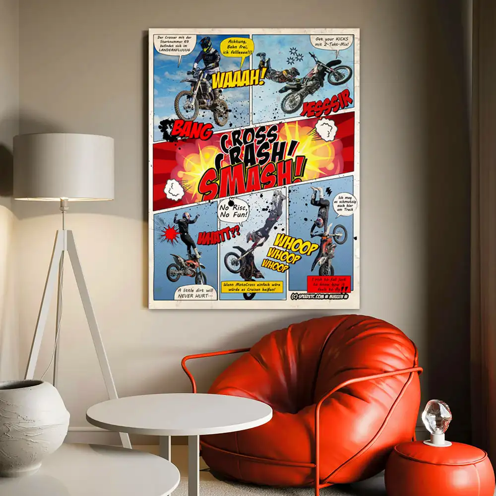 Farbenfrohes Weihnachtsgeschenk im Comic Art-Style